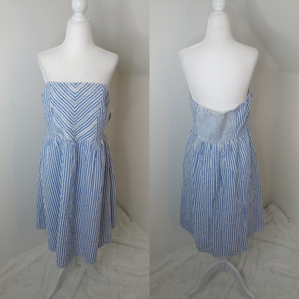 NWT Old Navy strapless dress striped